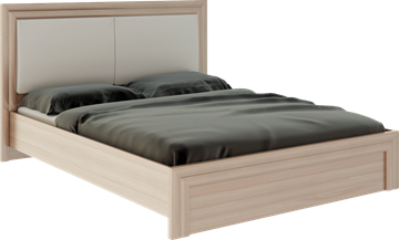 Кровать 2-спальная Глэдис М31 (Шимо светлый/Белый текстурный) в Благовещенске