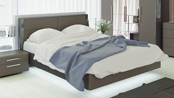Кровать двуспальная Наоми 1600, цвет Фон серый, Джут СМ-208.01.01 в Благовещенске