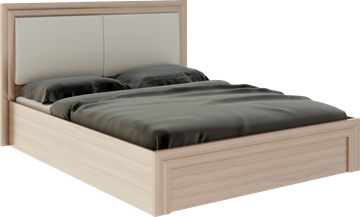Кровать с механизмом 2-спальная Глэдис М32 (Шимо светлый/Белый текстурный) в Благовещенске