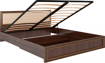 Кровать с механизмом 2-спальная Беатрис М11 с мягким изголовьем (Орех Гепланкт) в Благовещенске