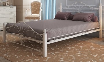Полуторная кровать Фортуна 1, 1400, белый/белый в Благовещенске
