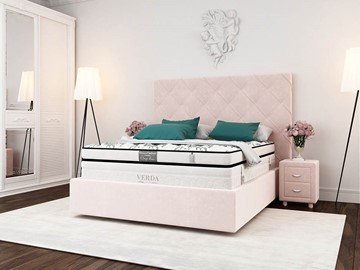 Спальная кровать Style Compact/Island M 180х200, Флок (Велсофт Винтажный розовый) в Благовещенске