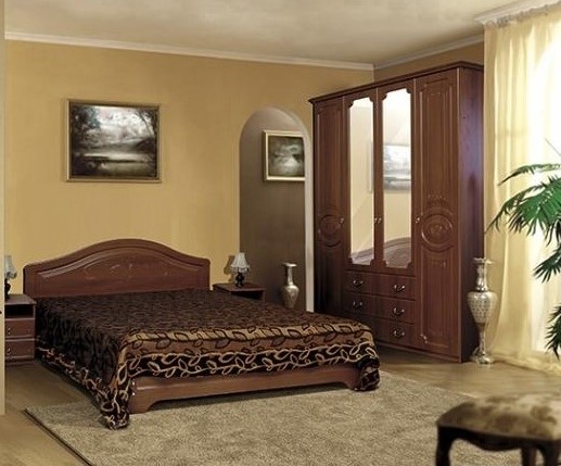 Модульная спальня Ивушка-5, цвет Итальянский орех в Благовещенске - изображение
