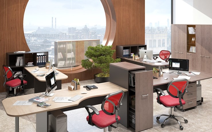 Офисный комплект мебели Xten для двух сотрудников с тумбочками в Благовещенске - изображение 5
