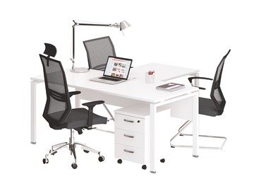 Набор мебели в офис А4 (металлокаркас UNO) белый премиум / металлокаркас белый в Благовещенске - предосмотр