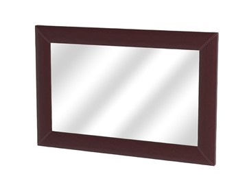 Зеркало настенное OrmaSoft 2, экокожа коричневая в Благовещенске