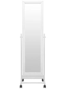 Зеркало напольное в гардероб BeautyStyle 27 (135х42,5см) Белое в Благовещенске - предосмотр 1