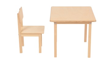 Детский стол и стул POLINI Kids Simple 105 S Натуральный в Благовещенске