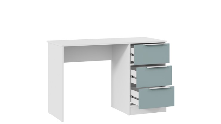 Письменный стол Марли Тип 1 (Белый/Серо-голубой) в Благовещенске - изображение 3