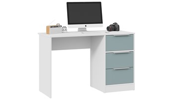 Письменный стол Марли Тип 1 (Белый/Серо-голубой) в Благовещенске - предосмотр