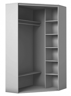 Угловой шкаф с зеркалом, 2200х1103, ХИТ У-22-4-15, Дуб Сонома в Благовещенске - изображение 1