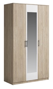 Шкаф 3 двери Светлана, с зеркалом, белый/дуб сонома в Благовещенске - предосмотр