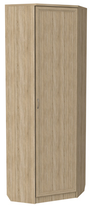 Шкаф 402 угловой со штангой, цвет Дуб Сонома в Благовещенске - изображение