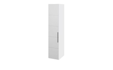 Распашной шкаф Наоми с зеркальной дверью правый, цвет Белый глянец СМ-208.07.02 R в Благовещенске
