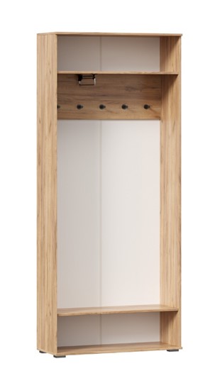 Шкаф двухстворчатый Фиджи с декоративными накладками 659.310, Дуб Золотой/Белый в Благовещенске - изображение 2