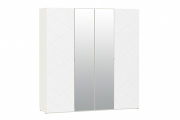 Шкаф 4-х дверный Summit НМ 011.45 Меренга/Белый текстурный в Благовещенске - предосмотр