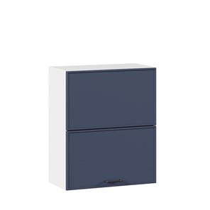 Настенный горизонтальный шкаф 600 комбинированный Индиго ЛД 298.970.000.125, Белый/Тёмно-синий в Благовещенске
