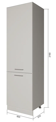 Шкаф-пенал на кухню П7 1, Антрацит/Белый в Благовещенске - изображение