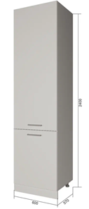 Кухонный шкаф-пенал П9 1, Серый/Белый в Благовещенске