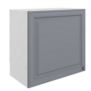 Шкаф навесной Мишель под вытяжку L600 H566 (1 дв. гл.) эмаль (белый/серый) в Благовещенске - предосмотр