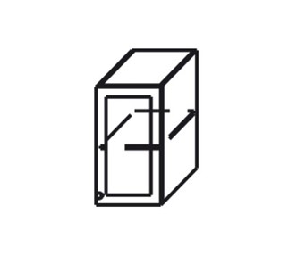 Кухонный шкаф Верона настенный однодверный с полкой 718*400*320 мм, гланец/софт в Благовещенске