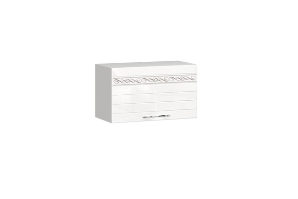 Кухонный шкаф для вытяжки Анастасия 600 002.021.000 белый глянец в Благовещенске - изображение