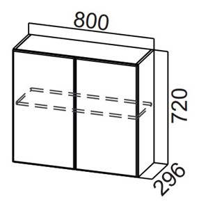Кухонный шкаф Стайл, Ш800/720, МДФ в Благовещенске - предосмотр