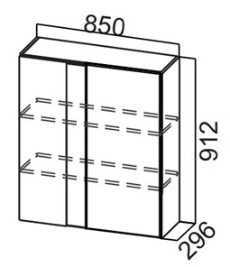 Кухонный угловой шкаф Стайл, Ш850у/912, МДФ в Благовещенске