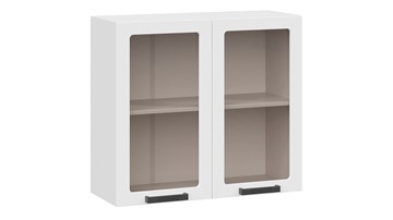 Кухонный шкаф Детройт исп. 2 1В8С (Белый/Белый глянец) в Благовещенске - предосмотр