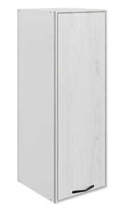 Шкаф навесной Монако L400 Н900 (1 дв. гл.), белый/дуб белый матовый в Благовещенске
