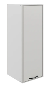 Кухонный шкаф Монако L400 Н900 (1 дв. гл.), белый/маус матовый в Благовещенске