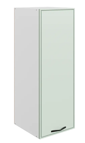 Навесной кухонный шкаф Монако L400 Н900 (1 дв. гл.), белый/ментол матовый в Благовещенске
