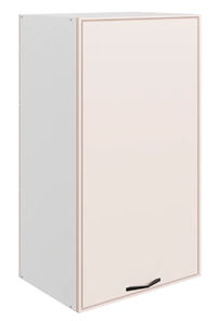 Настенный шкаф Монако L450 Н900 (1 дв. гл.), белый/айвори матовый в Благовещенске