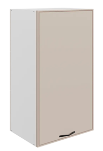 Кухонный навесной шкаф Монако L450 Н900 (1 дв. гл.), белый/фрапучино матовый в Благовещенске