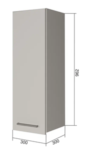 Кухонный шкаф В9 30, Серый/Антрацит в Благовещенске