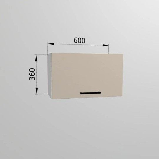 Шкаф настенный ВГ 60, Сатин/Белый в Благовещенске - изображение 1