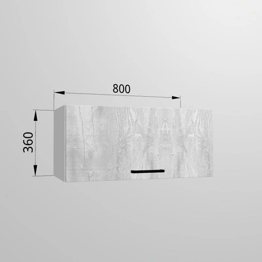 Кухонный навесной шкаф ВГ 80, Бетон пайн/Белый в Благовещенске - изображение 1