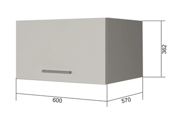 Кухонный шкаф ВГ60Г, Белое гладкое Ламарти/Антрацит в Благовещенске
