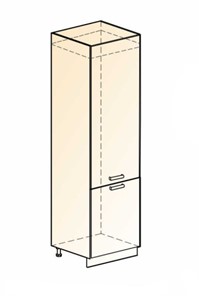 Шкаф-пенал под холодильник Бостон L600 (2 дв. гл.) в Благовещенске