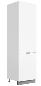 Шкаф-пенал Стоун L600 под холодильник (2 дв.гл.) (белый/джелато софттач) в Благовещенске