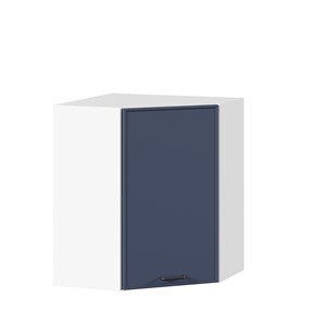 Настенный угловой шкаф Индиго ЛД 298.610.000.116, Белый/Тёмно-синий в Благовещенске - предосмотр