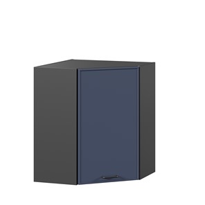 Шкаф угловой настенный Индиго ЛД 298.610.000.158, Чёрный/Тёмно-синий в Благовещенске