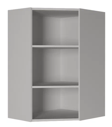 Угловой навесной шкаф ВУ9, Сатин/Белый в Благовещенске - изображение 1