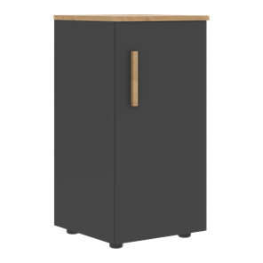 Шкаф колонна низкий с глухой правой дверью FORTA Графит-Дуб Гамильтон  FLC 40.1 (R) (399х404х801) в Благовещенске