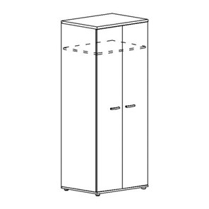 Шкаф для одежды глубокий А4, (78x59x193) белый премиум А4 9311 БП в Благовещенске