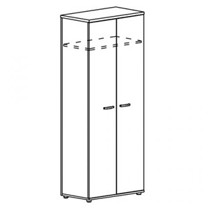 Шкаф для одежды (задняя стенка ДСП) А4, (78x43.4x193) белый премиум А4 9317 БП в Благовещенске