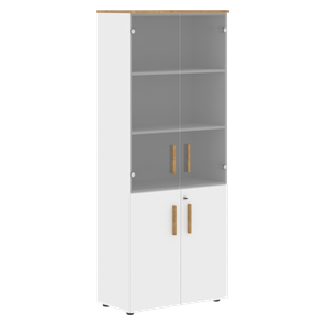 Шкаф комбинированный FORTA Белый-Дуб Гамильтон FHC 80.2(Z) (798х404х1965) в Благовещенске