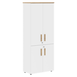 Широкий шкаф высокий FORTA Белый-Дуб Гамильтон FHC 80.3(Z) (798х404х1965) в Благовещенске