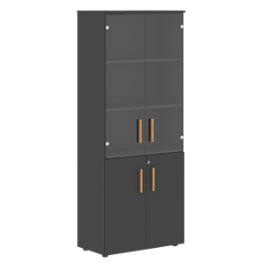 Широкий шкаф высокий FORTA Черный Графит  FHC 80.2(Z) (798х404х1965) в Благовещенске