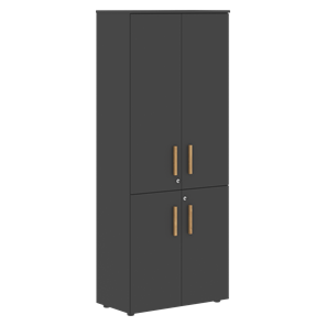 Шкаф комбинированный FORTA Черный Графит FHC 80.2(Z) (798х404х1965) в Благовещенске